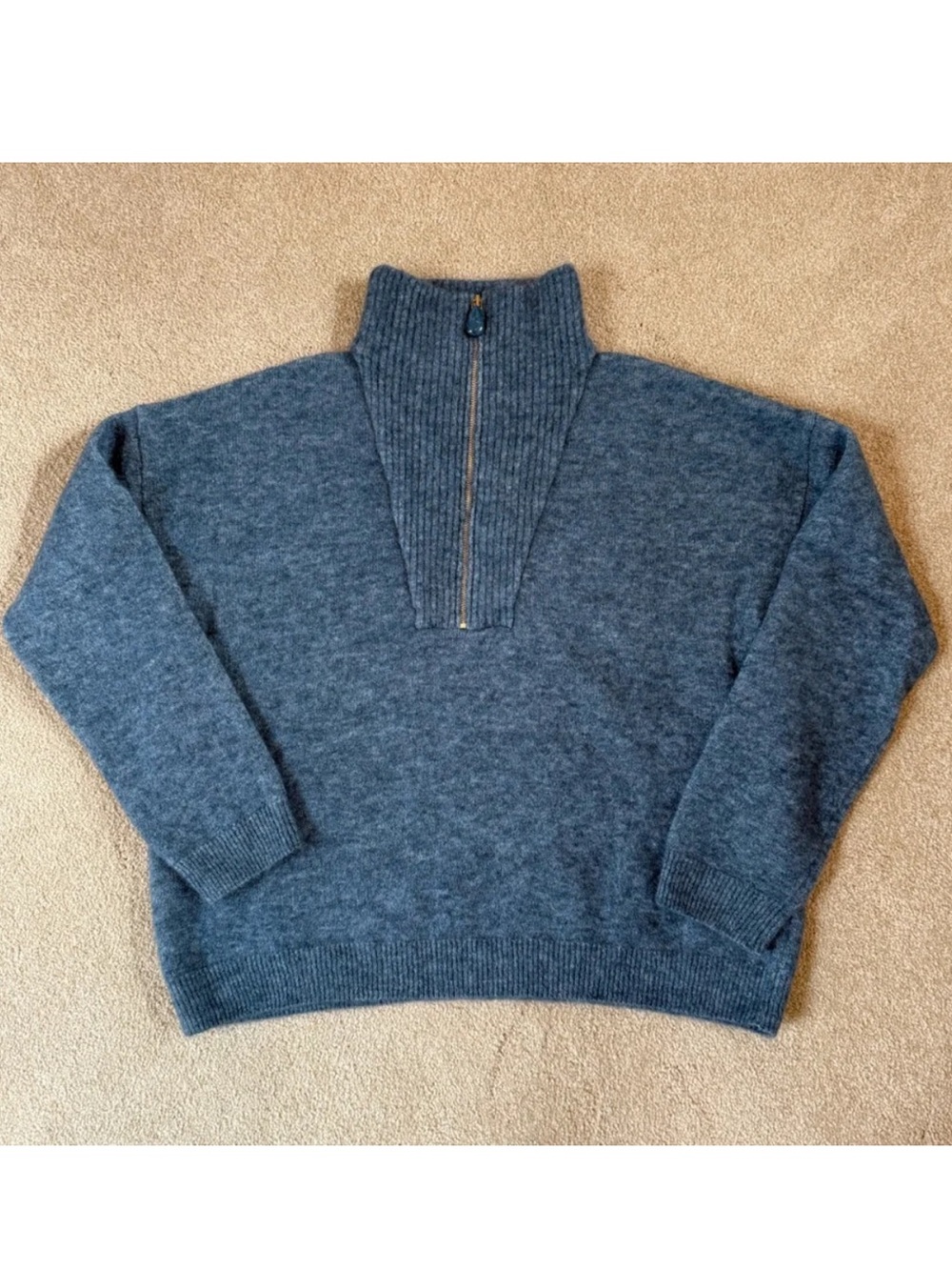RARE Sezane Tobias Jumper in Blue Storm - Picture 2 of 12